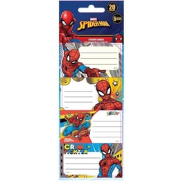 Αυτοκόλλητες Ετικέτες Διακάκης Marvel Spiderman (20 Τεμάχια)
