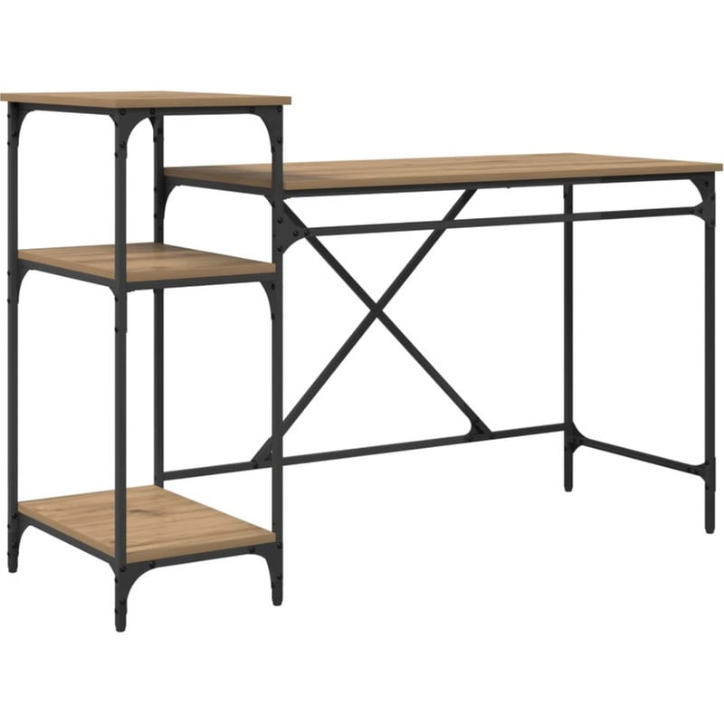 Γραφείο VidaXL από Επεξεργασμένο Ξύλο 135x50x90 cm - Artisan Δρυς