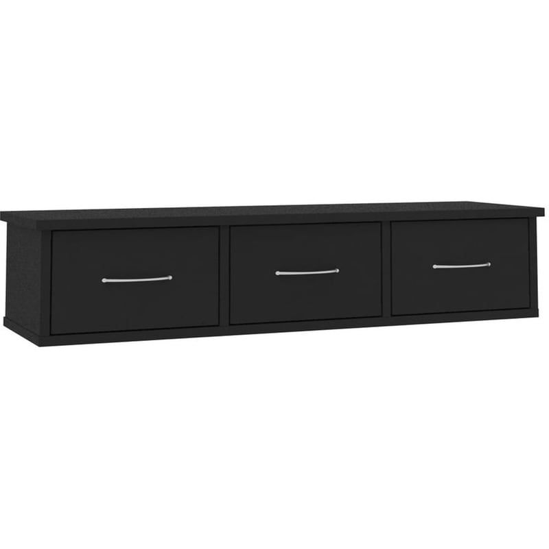 VIDAXL Ράφι Τοίχου VidaXL από Μοριοσανίδα 88x26x18.5 cm - Μαύρο