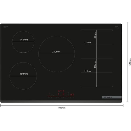 BOSCH PVW831HC1E 80 cm Μαύρο Εστία Επαγωγική Αυτόνομη image 4