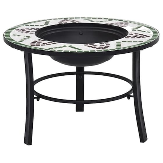 Vidaxl Τζάκι Εξωτερικού Χώρου «μωσαϊκό» Πράσινο 68 Εκ. Κεραμικό image 1