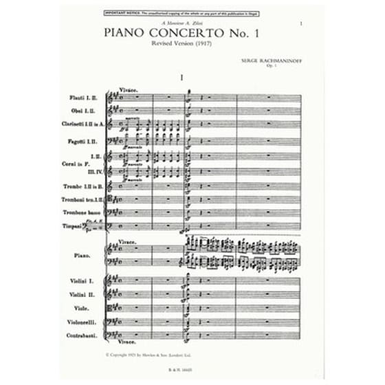 Rachmaninoff - Piano Concertos 1 - 2 [full Score] image 3