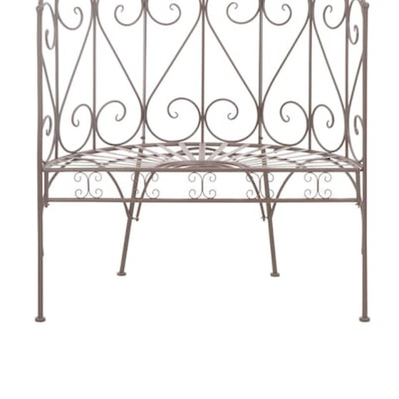 Παγκάκι Κήπου VidaXL Αντικέ από Σίδερο 95x54x200cm - Καφέ image 5