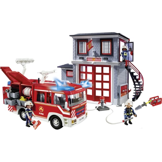 PLAYMOBIL® Action Heroes Αρχηγείο και Όχημα Πυροσβεστικής (71603) image 2