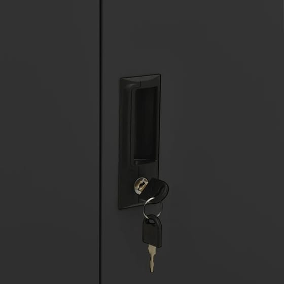 Ντουλάπι Γραφείου VidaXL από Ατσάλι 90x40x102 cm - Ανθρακί image 7