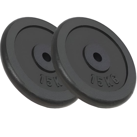Δίσκοι VidaXL 15 kg για Μπάρα Ø30 mm (2 Τεμάχια) image 0