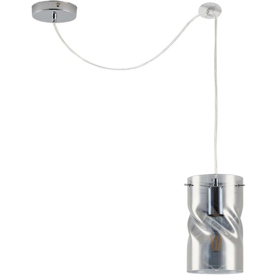 Φωτιστικό Οροφής Μονόφωτο Homelighting Twist από Μέταλλο 12x12x200 cm - Γκρι image 0