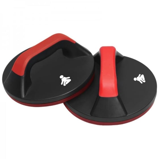 Περιστρεφόμενες Λαβές Push Ups Fitpaddy RPUBO1 2τμχ Μαύρο/κόκκινο image 0