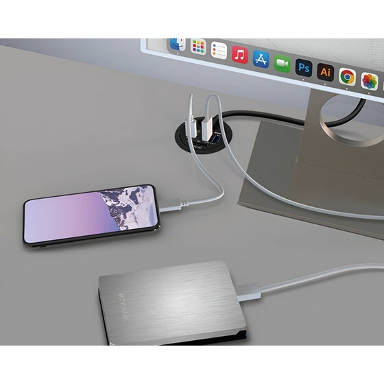 Icy Box IB-HUB1404A USB Hub 7-Port USB 3.0 συμβατό με USB-A image 4