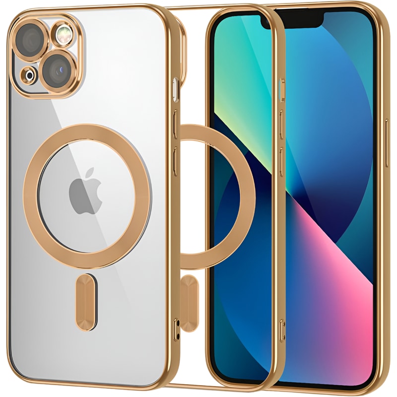 TECH-PROTECT Θήκη Apple iPhone 13 - Tech-Protect MagShine MagSafe με πλαίσιο κάμερας - Gold