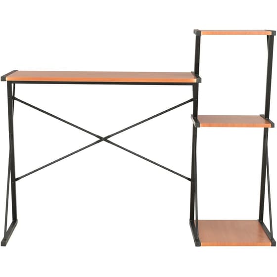 Γραφείο Βιβλιοθήκη VidaXL από Μοριοσανίδα 116x50cm - Μαύρο/Καφέ image 1