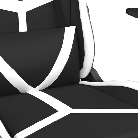 Καρέκλα Gaming VIDAXL 345439 με Υποπόδιο από Τεχνητό Δέρμα - Μαύρη image 5