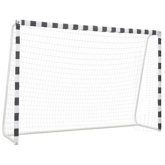 Vidaxl Τέρμα Ποδοσφαίρου Ασπρόμαυρο 300 X 200 X 90 Εκ. Μεταλλικό image 0