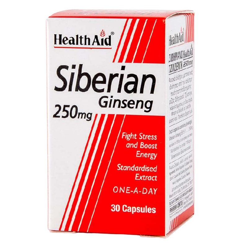 Ειδικό Συμπλήρωμα Διατροφής Health Aid Siberian Ginseng 250mg - 30 κάψουλες