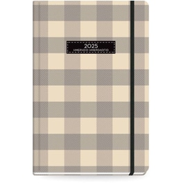 Ημερολόγιο Ημερήσιο The Writing Fields 2025 Plaid Μπεζ 11.4x16.4cm
