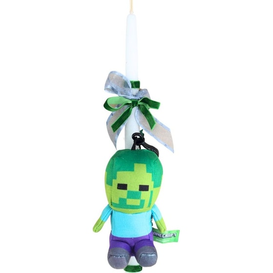 Λαμπάδα Minecraft Zombie Μπρελόκ Λούτρινο - 13 cm image 0