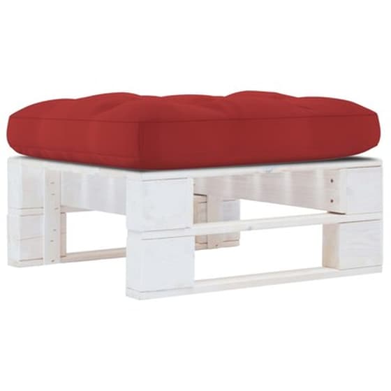 Καθιστικό Κήπου VidaXL Ottoman από Εμποτισμένο Ξύλο Πεύκου 60x60x25 cm - Κόκκινο image 0