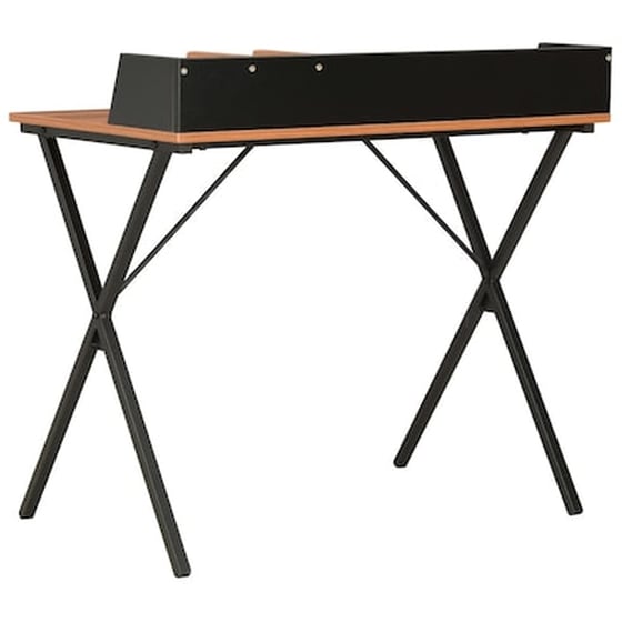 Γραφείο Μελέτης VidaXL από Μοριοσανίδα 80x50cm - Καφέ/Μαύρο image 4
