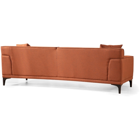 Τριθέσιος Καναπές 24Mall Sasso 212x86 cm - Πορτοκαλί image 3