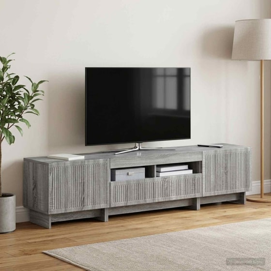 Έπιπλο Τηλεόρασης VidaXL με LED 5 τμχ 178 x 35 x 43 cm - Γκρι Sonoma image 1