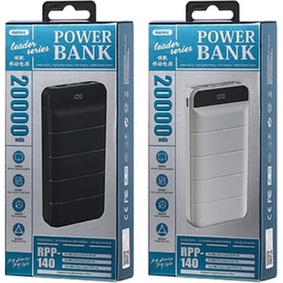 Powerbank Remax Leader RPP-140 20.000mAh - Μαύρο image 1