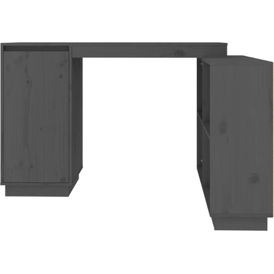 Γραφείο VidaXL από Μασίφ Ξύλο Πεύκου 110x50x75 cm - Γκρι image 4