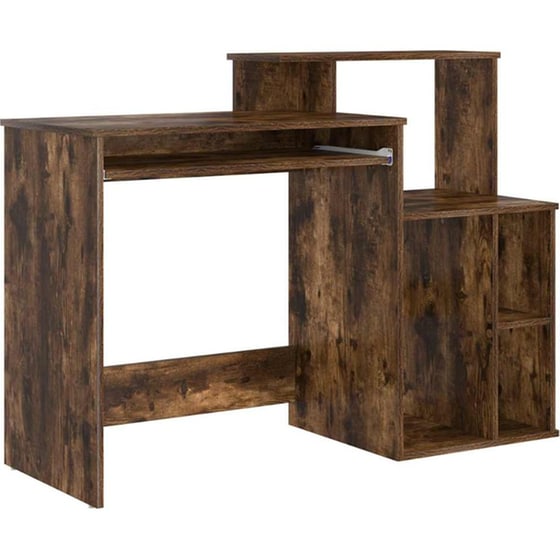 Γραφείο VidaXL από Επεξεργασμένο Ξύλο 120,5x44x88,5 cm - Καπνιστή Δρυς image 0