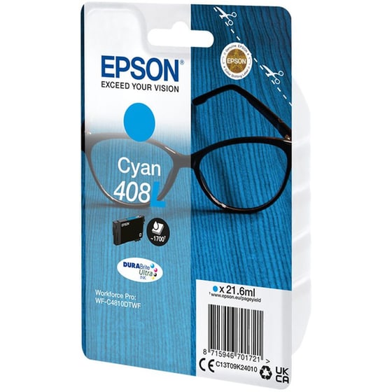 Epson 408 L Κυανό Μελάνι Εκτυπωτή C13T09K24010 image 1