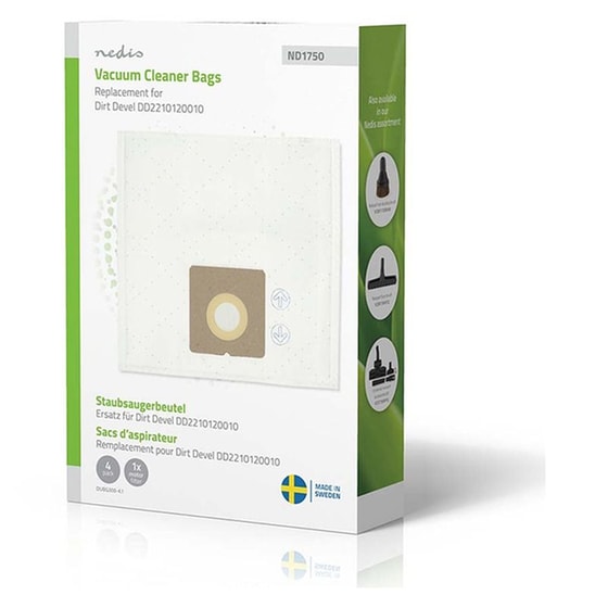 NEDIS 233-2849 Φίλτρο & Σακούλες Ηλεκτρικής Σκούπας 4 τμχ image 1