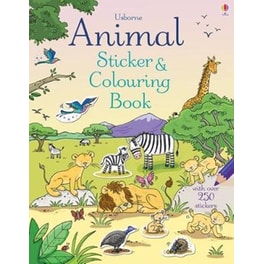 Animal Sticker and Colouring Book