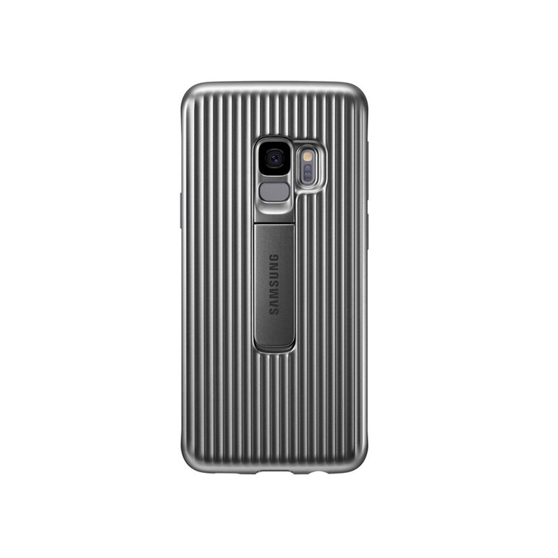 Θήκη Samsung Galaxy S9 - Protective Standing Cover Ασημί
