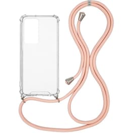 Θήκη Xiaomi Xiaomi 12 Pro 5G - Sonique Armor Clear Με Κορδόνι  - Ροζ
