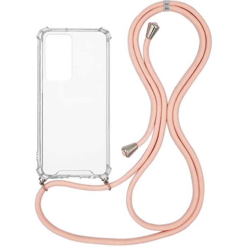 SONIQUE Θήκη Xiaomi Xiaomi 12 Pro 5G - Sonique Armor Clear Με Κορδόνι - Ροζ