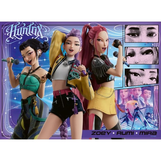 Παζλ Ravensburger K-Pop Demon Hunters Happy Fans, Happy Honmoon (100 Κομμάτια) image 1