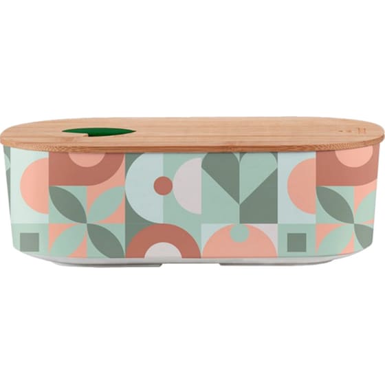 Φαγητοδοχείο Chic Mic Πλαστικό 18x9.5x6cm - Μπεζ/Πράσινο image 0