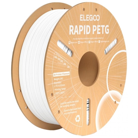 Elegoo Νήμα 3D Εκτυπωτή Rapid PETG 1.75mm - Λευκό image 0