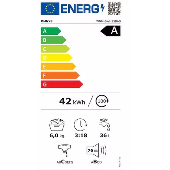 Σετ Πλυντήριο Ρούχων OMNYS WNM-6WH25BAS & Ψυγείο Μονόπορτο WNT-85IN image 3