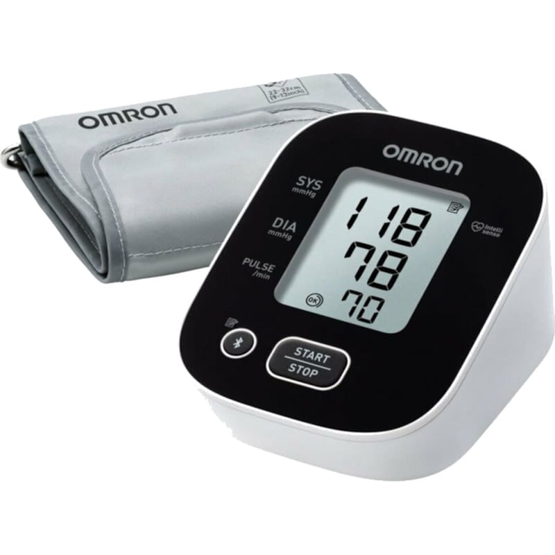 OMRON Ψηφιακό Πιεσόμετρο Μπράτσου Omron M2 Intelli IT HEM-7143T1-EBK με Bluetooth και Ανίχνευση Αρρυθμίας Λευκό