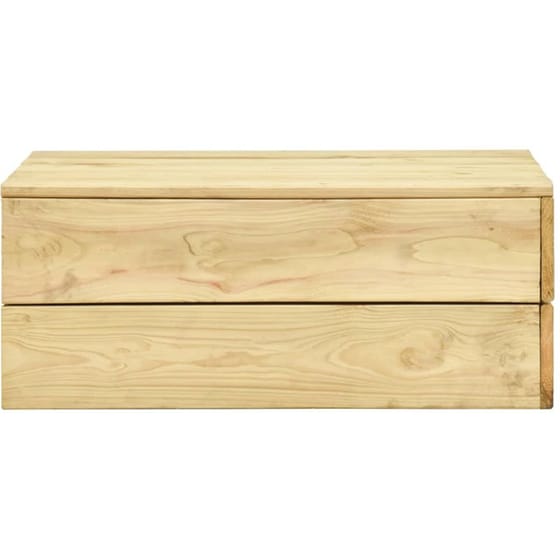 Τραπέζι Εξωτερικού Χώρου VidaXL από Ξύλο 75x75x31 cm - Μπεζ image 2