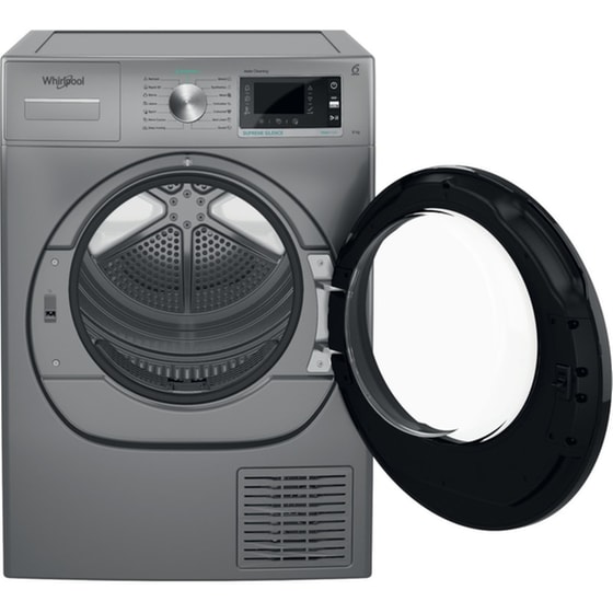 WHIRLPOOL W7 D93SB EE 9 kg Α++ με Αντλία Θερμότητας και AutoCleaning Ασημί Στεγνωτήριο Ρούχων image 3