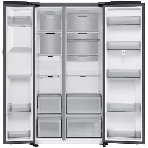 SAMSUNG RS90F66BEFEF Bespoke Family Hub No Frost 614 Lt Ανθρακί Ψυγείο Ντουλάπα image 1