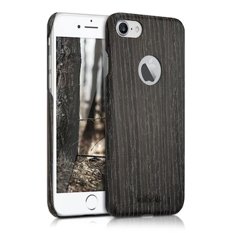 KALIBRI Θήκη Apple iPhone 7/iPhone 8 - Kalibri Wooden Case - Black