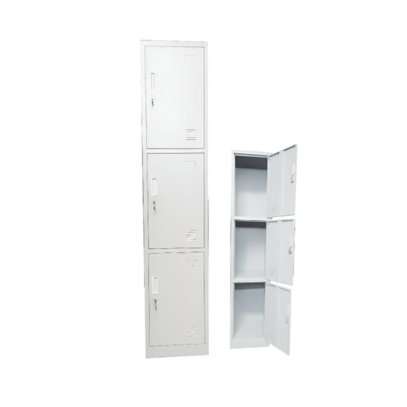 WOODWELL Φοριαμός Μεταλλικός WOODWELL με 3 ράφια 38x45x185 cm - Λευκό
