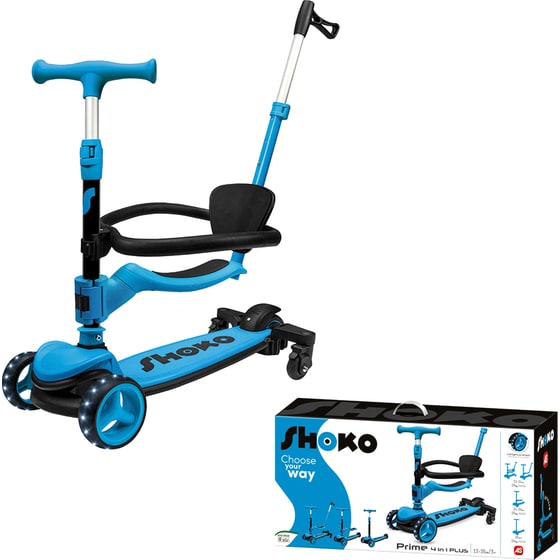 Παιδικό Πατίνι Shoko Prime 4 In 1 Plus για 12+ Μηνών - Μπλε image 1