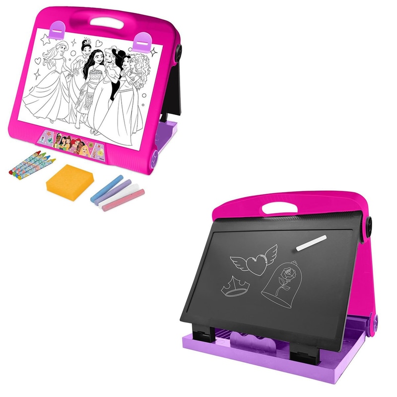 LUNA TOYS Μαυροπίνακας Επιτραπέζιος Και Χρωμοσελίδες Luna Toys Princess
