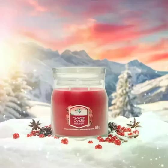 Κερί Yankee Candle Medium Santa On Skis image 1
