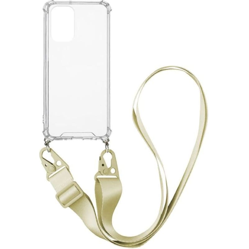 SONIQUE Θήκη Xiaomi Poco F3/Mi 11i - Sonique Armor Clear Με Strap - Μπεζ