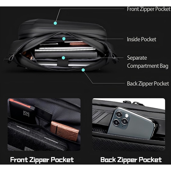 Τσάντα Crossbody Arctic Hunter Y00013 - Μαύρη image 3