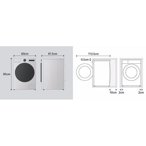 LG RHX5010THB 10 kg με Αντλία Θερμότητας Λευκό Στεγνωτήριο Ρούχων image 15