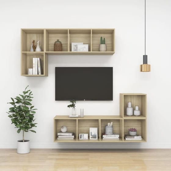 Έπιπλο Τηλεόρασης VidaXL Μοριοσανίδα 72x37x37cm - Καφέ image 4